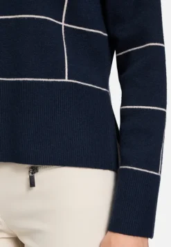 Betty Barclay Strick*Strickpullover langarm Patch Dark Blue/Nature