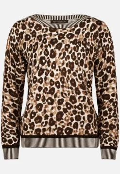 Betty Barclay Strick*Strickpullover mit Animalprint Taupe/Beige