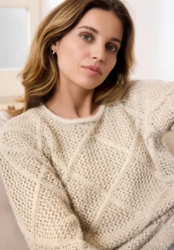 Betty Barclay Strick*Strickpullover mit Effektgarn beige