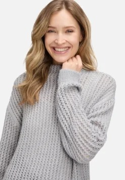 Betty Barclay Strick*Strickpullover mit hohem Kragen grau