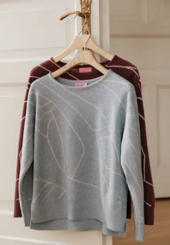 Betty Barclay Strick*Strickpullover mit Jacquard Patch Mint/Beige