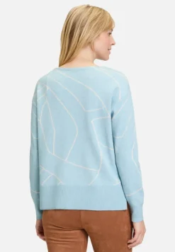 Betty Barclay Strick*Strickpullover mit Jacquard Patch Mint/Beige