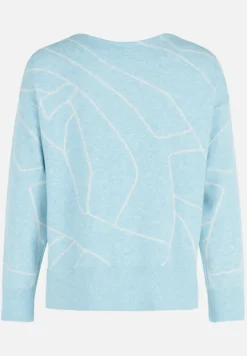 Betty Barclay Strick*Strickpullover mit Jacquard Patch Mint/Beige