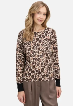 Betty Barclay Strick*Strickpullover mit Jacquard Taupe/Beige