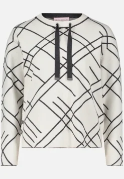 Betty Barclay Strick*Strickpullover mit Jacquard Patch Beige/Grey
