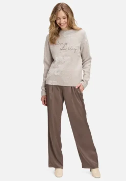 Betty Barclay Strick*Strickpullover mit Jacquard Taupe Melange