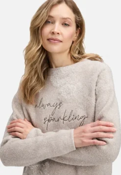 Betty Barclay Strick*Strickpullover mit Jacquard Taupe Melange