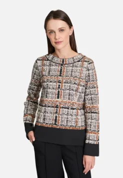 Betty Barclay Strick*Strickpullover mit Jacquard Grey/Brown