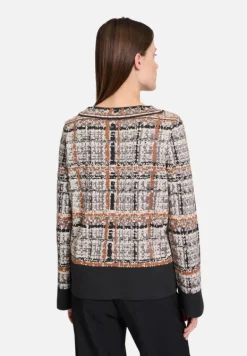 Betty Barclay Strick*Strickpullover mit Jacquard Grey/Brown