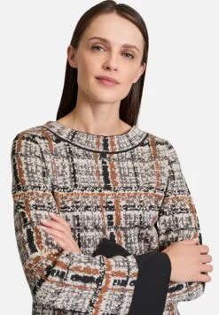 Betty Barclay Strick*Strickpullover mit Jacquard Grey/Brown