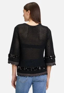Betty Barclay Strick*Strickpullover mit Lochmuster Schwarz