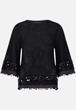 Betty Barclay Strick*Strickpullover mit Lochmuster Schwarz