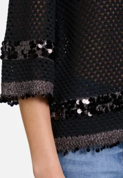 Betty Barclay Strick*Strickpullover mit Lochmuster Schwarz