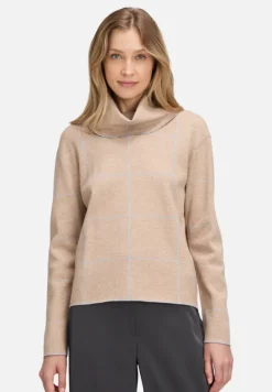 Betty Barclay Strick*Strickpullover mit Lurexfaden Patch Beige/Grey