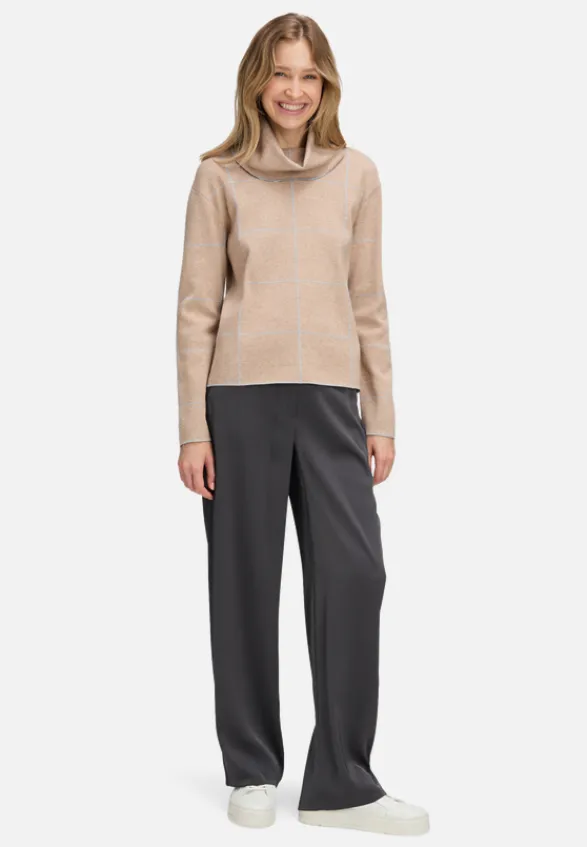 Betty Barclay Strick*Strickpullover mit Lurexfaden Patch Beige/Grey
