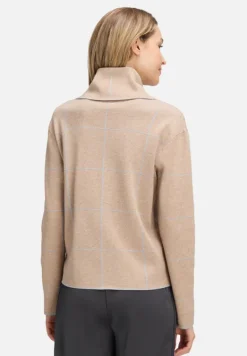 Betty Barclay Strick*Strickpullover mit Lurexfaden Patch Beige/Grey