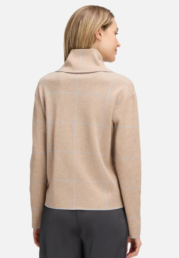 Betty Barclay Strick*Strickpullover mit Lurexfaden Patch Beige/Grey