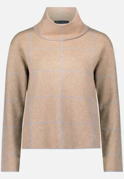 Betty Barclay Strick*Strickpullover mit Lurexfaden Patch Beige/Grey