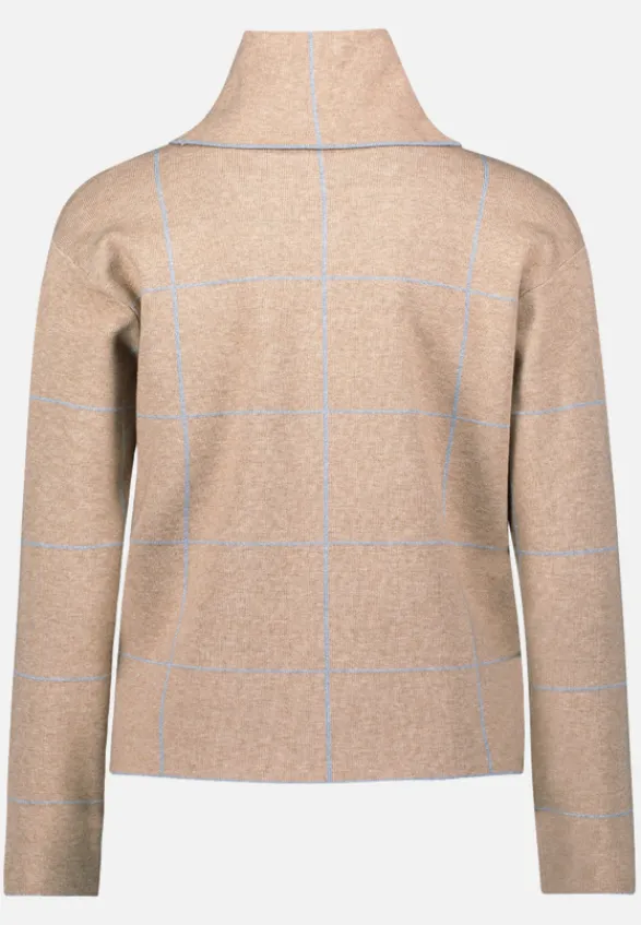 Betty Barclay Strick*Strickpullover mit Lurexfaden Patch Beige/Grey