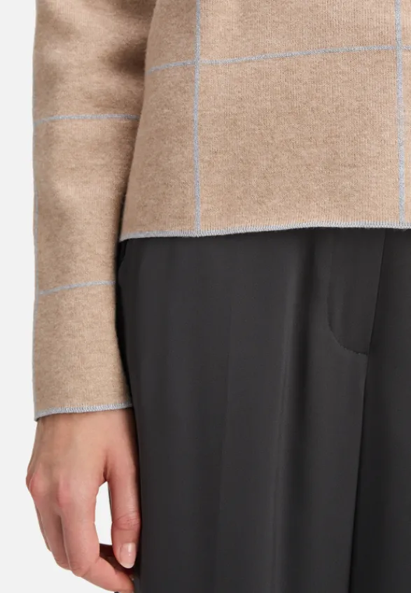 Betty Barclay Strick*Strickpullover mit Lurexfaden Patch Beige/Grey