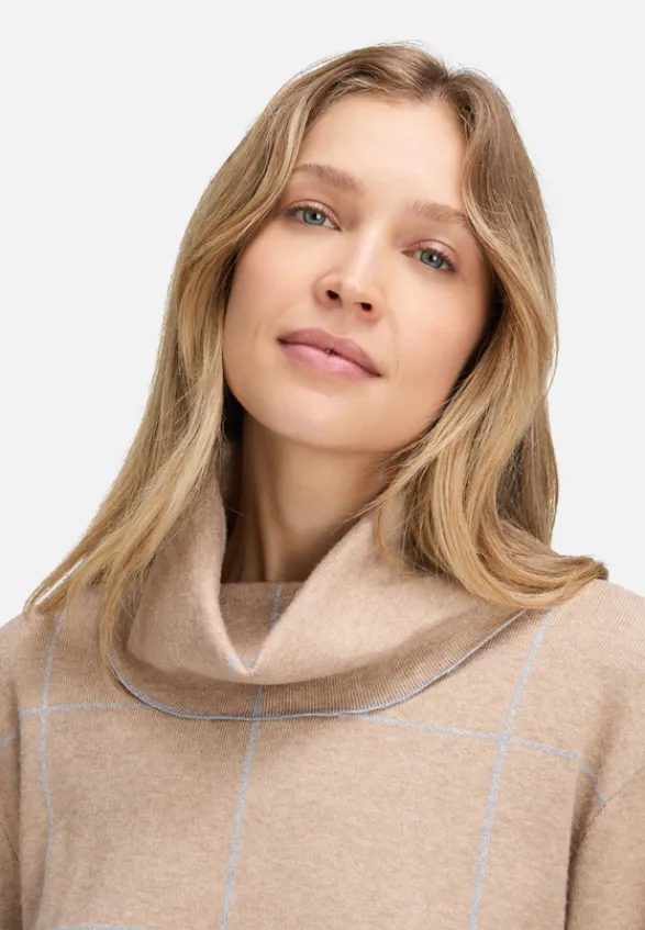 Betty Barclay Strick*Strickpullover mit Lurexfaden Patch Beige/Grey