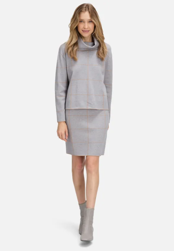 Betty Barclay Strick*Strickpullover mit Lurexfaden Patch Grey/Beige