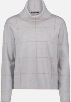 Betty Barclay Strick*Strickpullover mit Lurexfaden Patch Grey/Beige