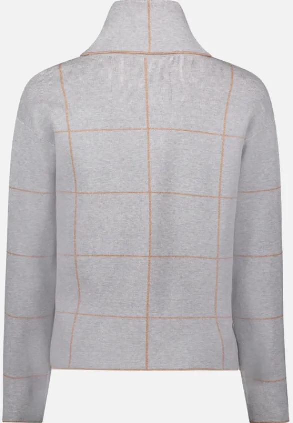 Betty Barclay Strick*Strickpullover mit Lurexfaden Patch Grey/Beige