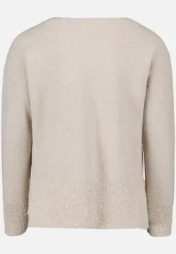 Betty Barclay Strick*Strickpullover mit Pailletten Taupe Melange