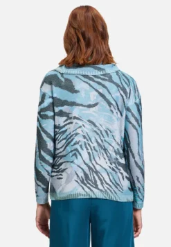 Betty Barclay Strick*Strickpullover mit Print Mint/Grey
