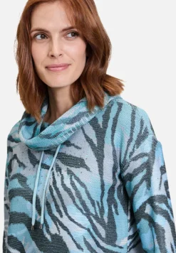 Betty Barclay Strick*Strickpullover mit Print Mint/Grey