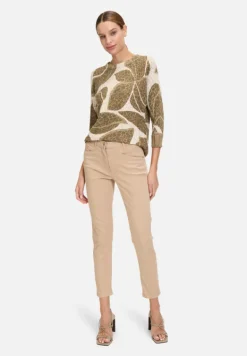 Betty Barclay Strick*Strickpullover mit Print Khaki/Nature