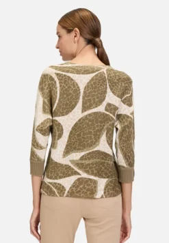 Betty Barclay Strick*Strickpullover mit Print Khaki/Nature