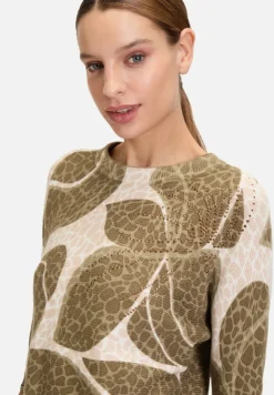 Betty Barclay Strick*Strickpullover mit Print Khaki/Nature