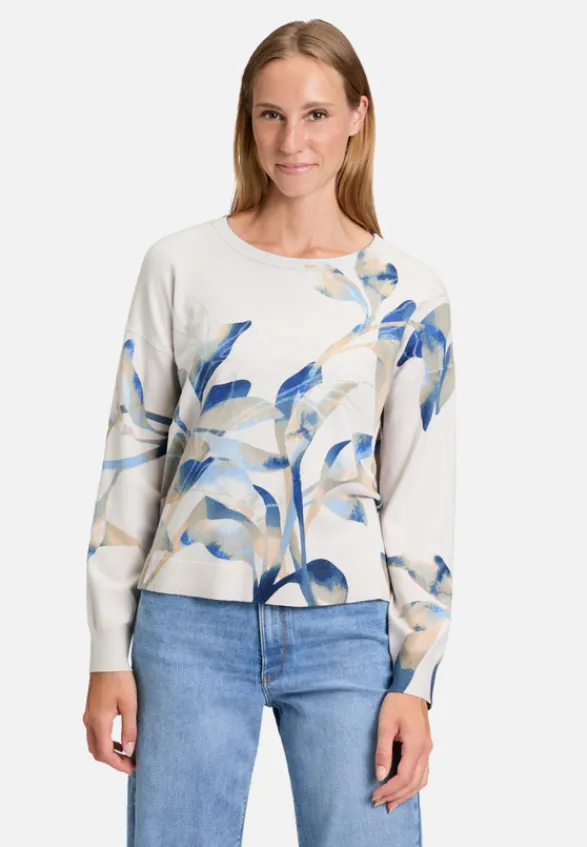Betty Barclay Strick*Strickpullover mit Print Grey/Blue
