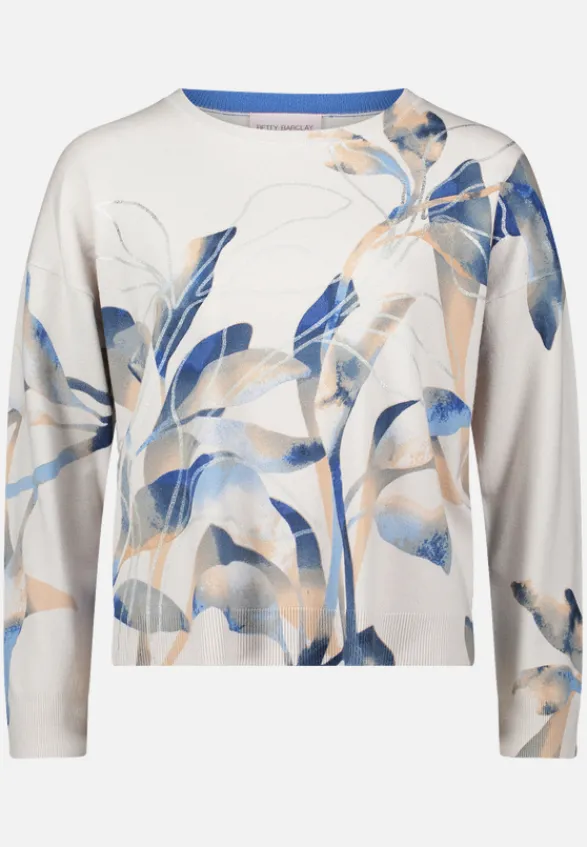 Betty Barclay Strick*Strickpullover mit Print Grey/Blue
