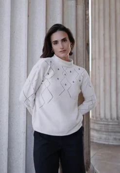 Betty Barclay Strick*Strickpullover mit Schmucksteinen Grau