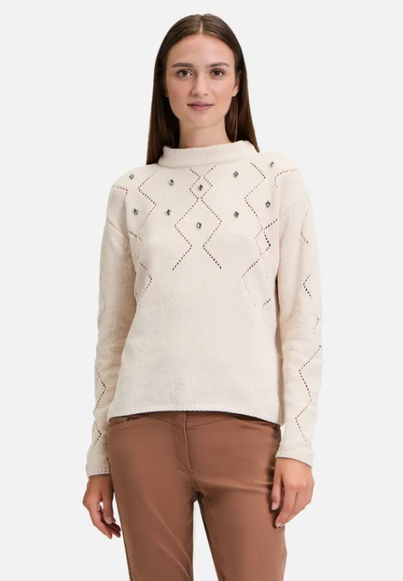 Betty Barclay Strick*Strickpullover mit Schmucksteinen Grau