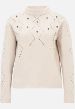 Betty Barclay Strick*Strickpullover mit Schmucksteinen Grau