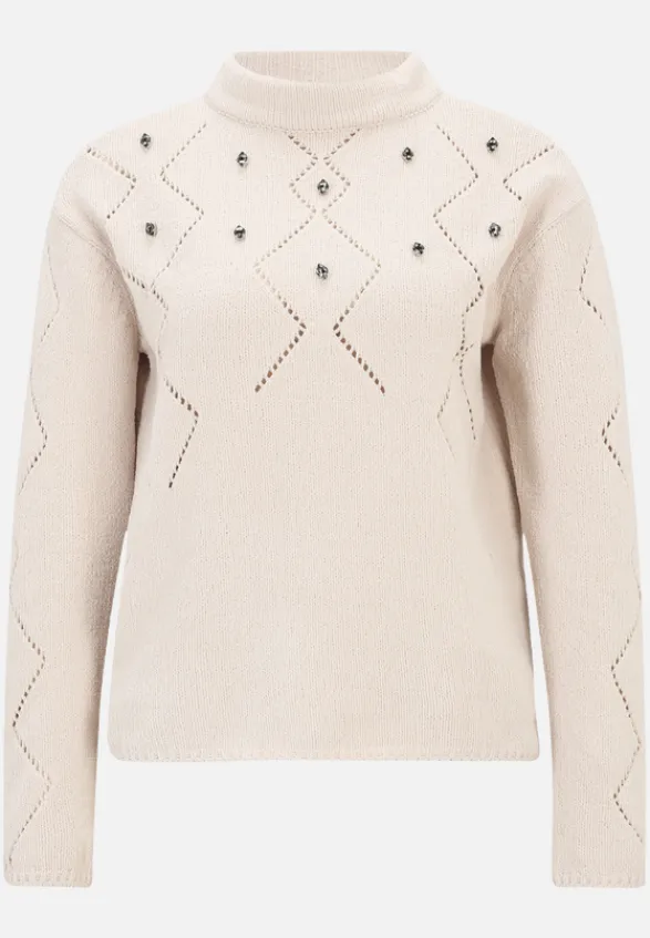 Betty Barclay Strick*Strickpullover mit Schmucksteinen Grau