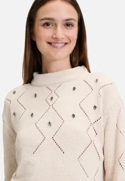 Betty Barclay Strick*Strickpullover mit Schmucksteinen Grau