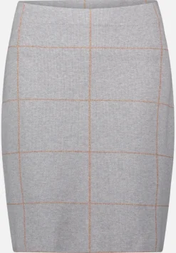 Betty Barclay Röcke*Strickrock mit Jacquard Patch Grey/Beige