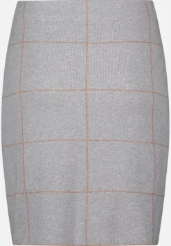 Betty Barclay Röcke*Strickrock mit Jacquard Patch Grey/Beige