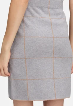 Betty Barclay Röcke*Strickrock mit Jacquard Patch Grey/Beige