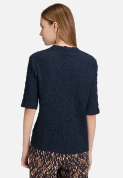 Betty Barclay Shirts*Strukturshirt mit Stehkragen dunkelblau