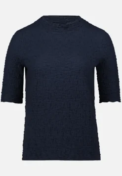Betty Barclay Shirts*Strukturshirt mit Stehkragen dunkelblau