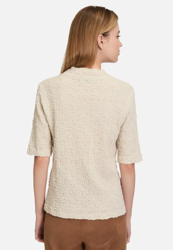 Betty Barclay Shirts*Strukturshirt mit Stehkragen beige