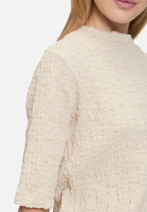 Betty Barclay Shirts*Strukturshirt mit Stehkragen beige