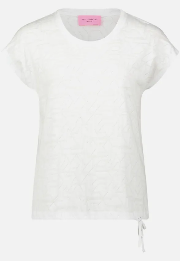 Betty Barclay Shirts*Strukturshirt mit Tunnelzug Weiß