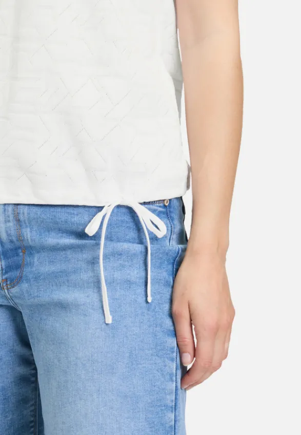Betty Barclay Shirts*Strukturshirt mit Tunnelzug Weiß